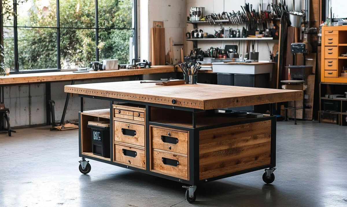 Mobile Workbenches for Flexible Workspace